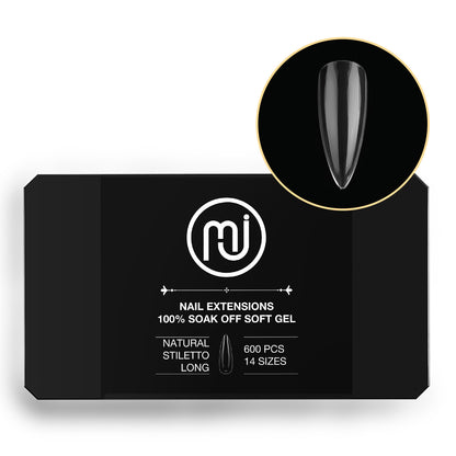 Gel X-tension Natural Stiletto Tips (600pcs/Box)