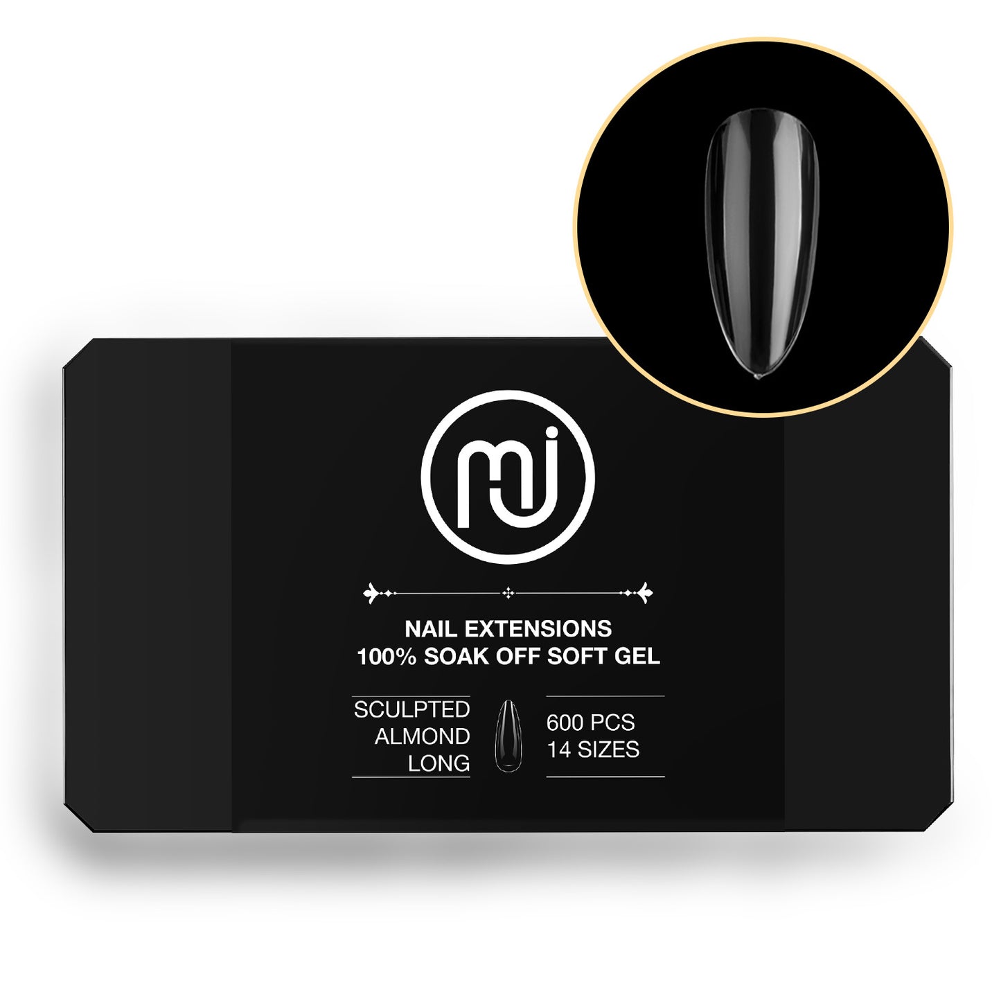 Gel X-tension Sculpted Almond Tips (600pcs/Box)