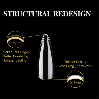 Gel X-tension Natural Stiletto Tips (600pcs/Box)