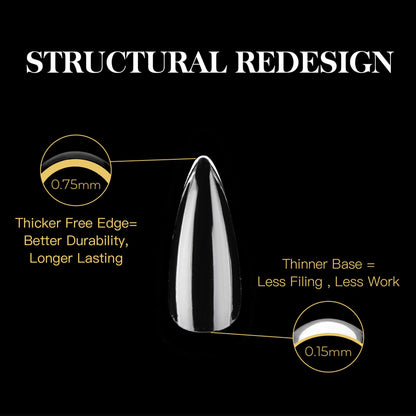 Gel X-tension Sculpted Stiletto Tips (600pcs/Box)
