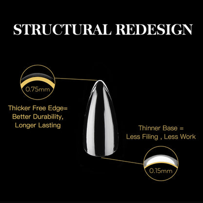 Gel X-tension Sculpted Stiletto Tips (600pcs/Box)